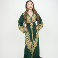 Caftan broderie Rebati vert Royal