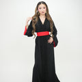 Caftan émeraude Noir/rouge