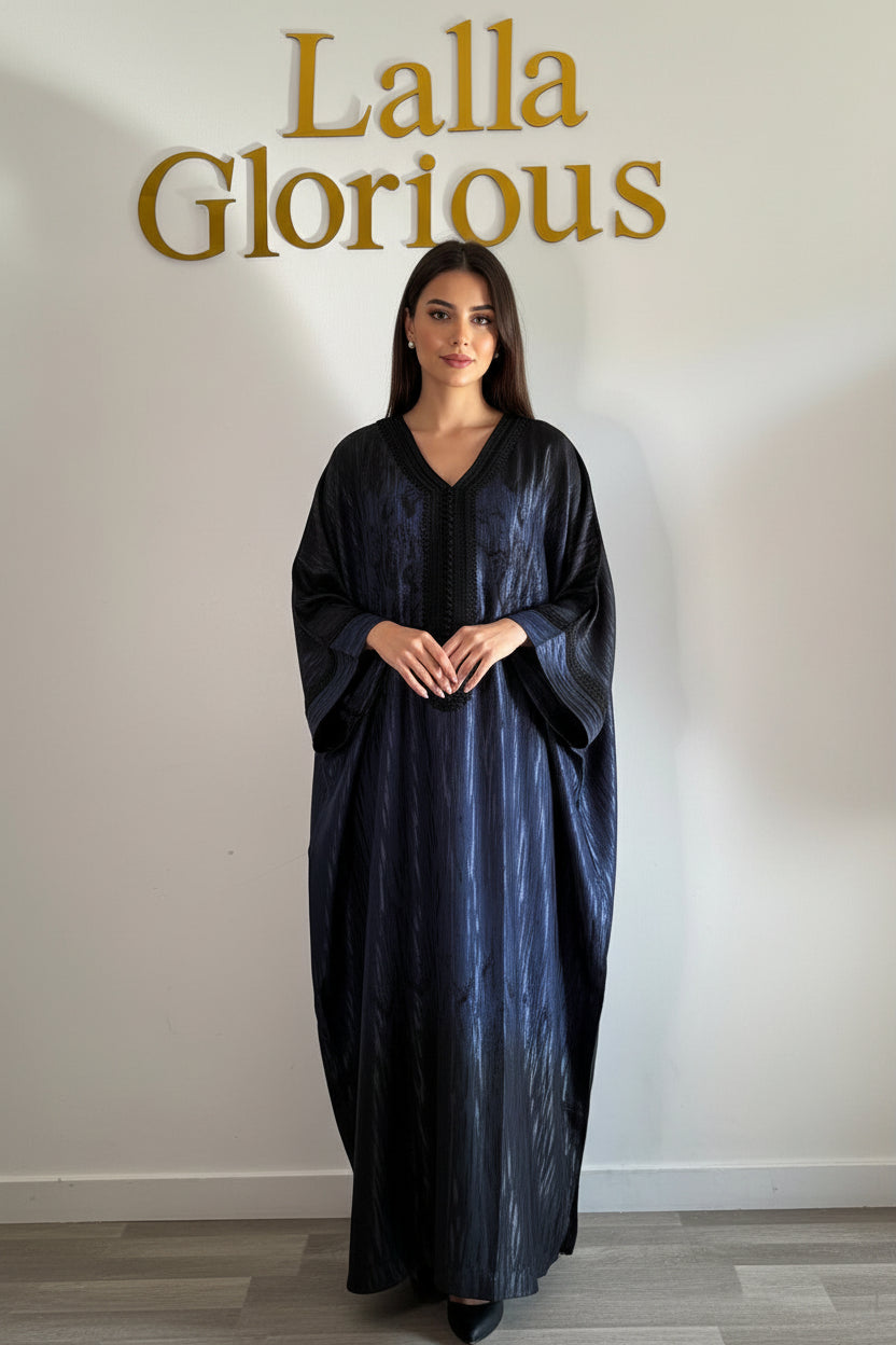 Gandoura bleu-marine Léora