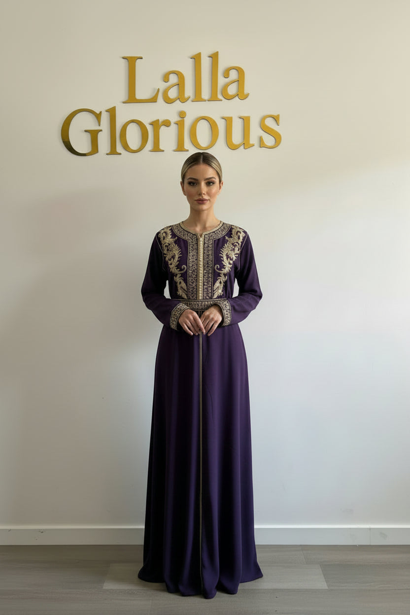 Caftan violet Tajj